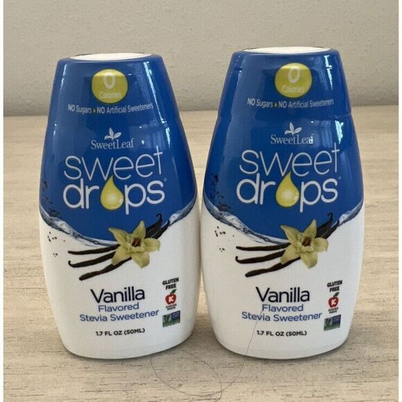 SweetLeaf Sweet Drops Stevia Sweetener, Vanilla, 1.7 Ounce Pack of 2 - Picture 1 of 3